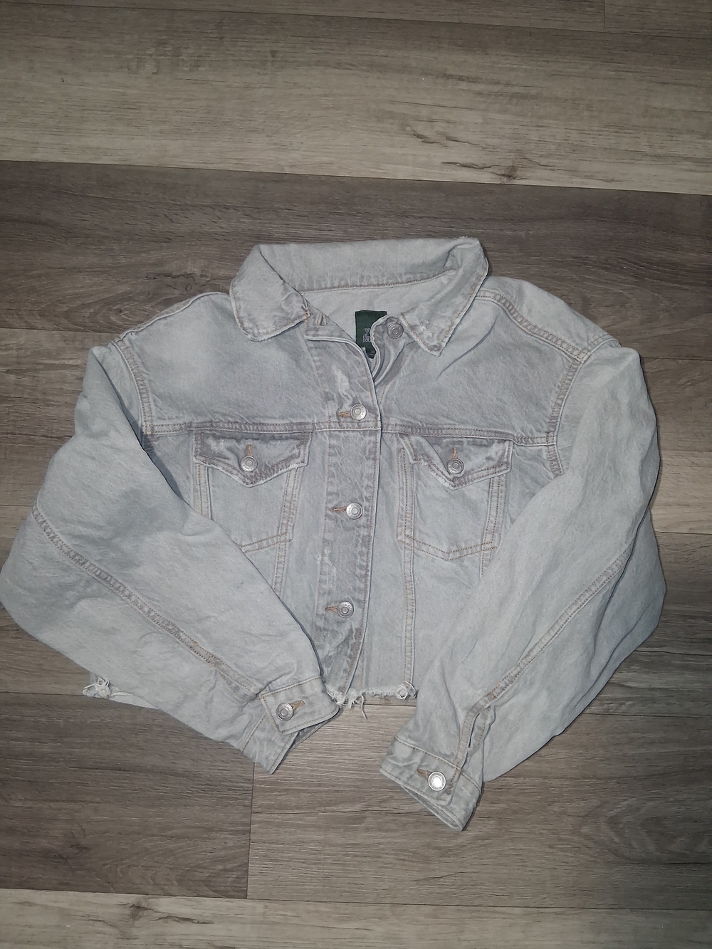 wild fable Light Gray Cropped Denim Jacket